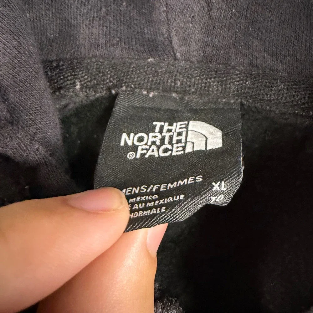 The North Face Mens XL Black Full Zip Fleece Hoodie Half Dome Logo Sweatshirt